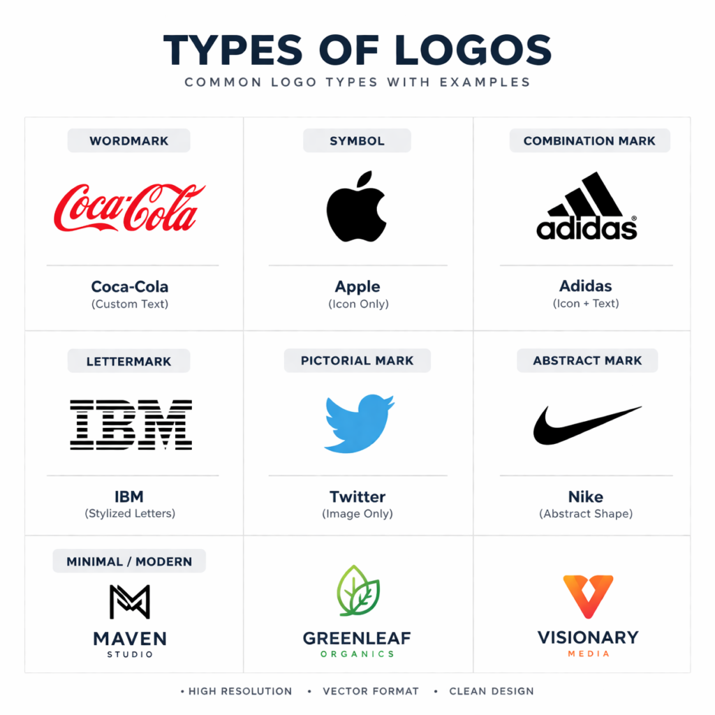 types of logos in logo and branding design
