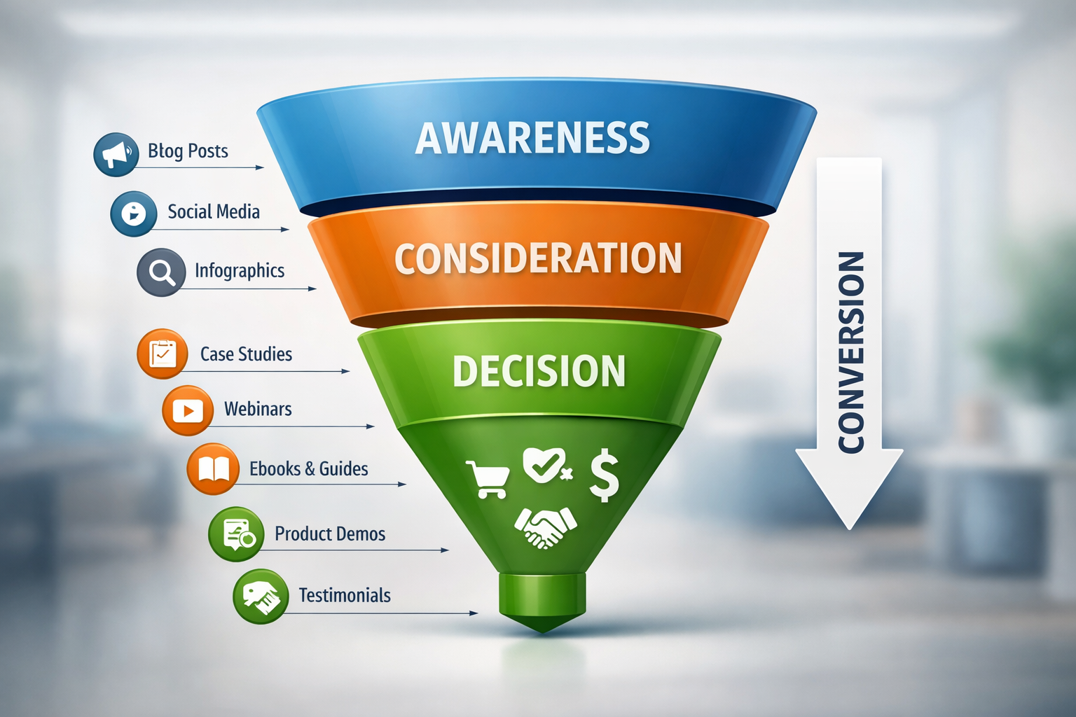 content marketing funnel strategy visualization